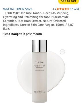 TIRTIR Milk Skin Toner – Hydrating Toner (150 ml)